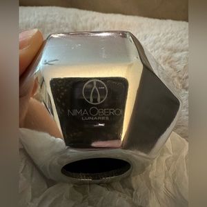 Nima Oberoi Lunares Candlestick Holders in‎ Silver polished aluminum New in box
